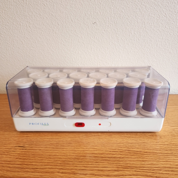 Belson Pofiles Spa Purple Velvet Flocked Hot Rollers Set - Picture 2 of 8